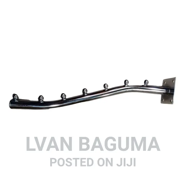 Boutique Curve Wall Rods With Hooks - 7 Hooks, Thick Body