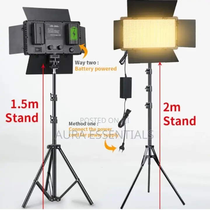 Pro LED Light Kit 600 ( Professional Photo Video Light Kit )