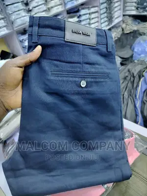 Men Blue Soft Kaki Pants Size 32-45