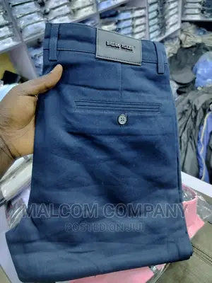 Men Blue Soft Kaki Pants Size 32-45