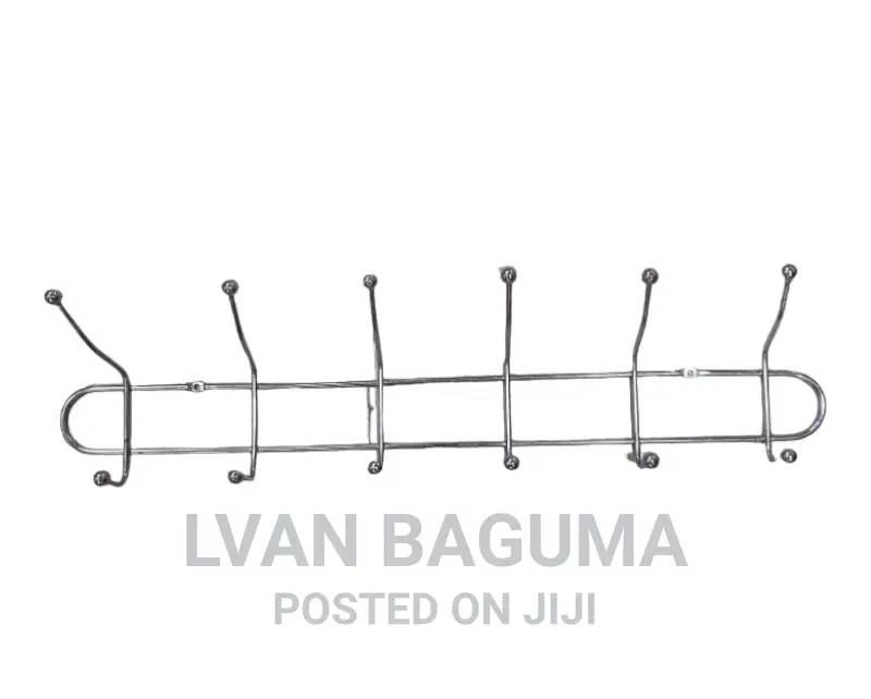 Multi-Purpose Double Hooks Wall Hanger Line - 12 Hooks