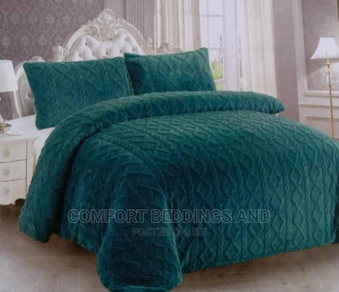 Velvet Bedcover Green