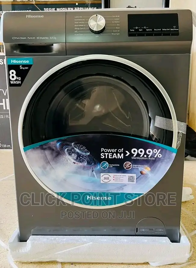 Hisense 8 Kg Wash and Dry Washing Machine/ 8 Kg Wash Dry
