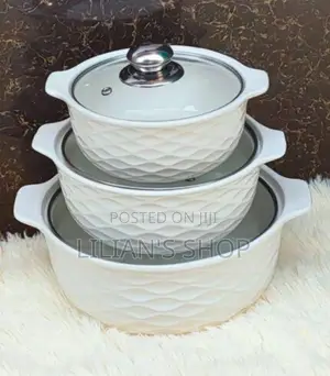 Generic 3pcs Ceramic Serving Dishes /Soup Pots