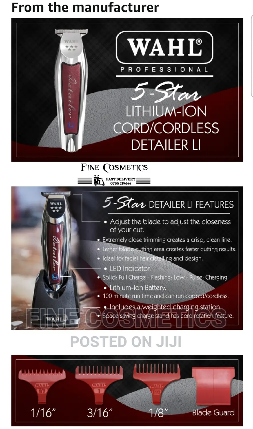 New Wahl 5-star Serie Cordless Detailer Rechargeable Trimmer