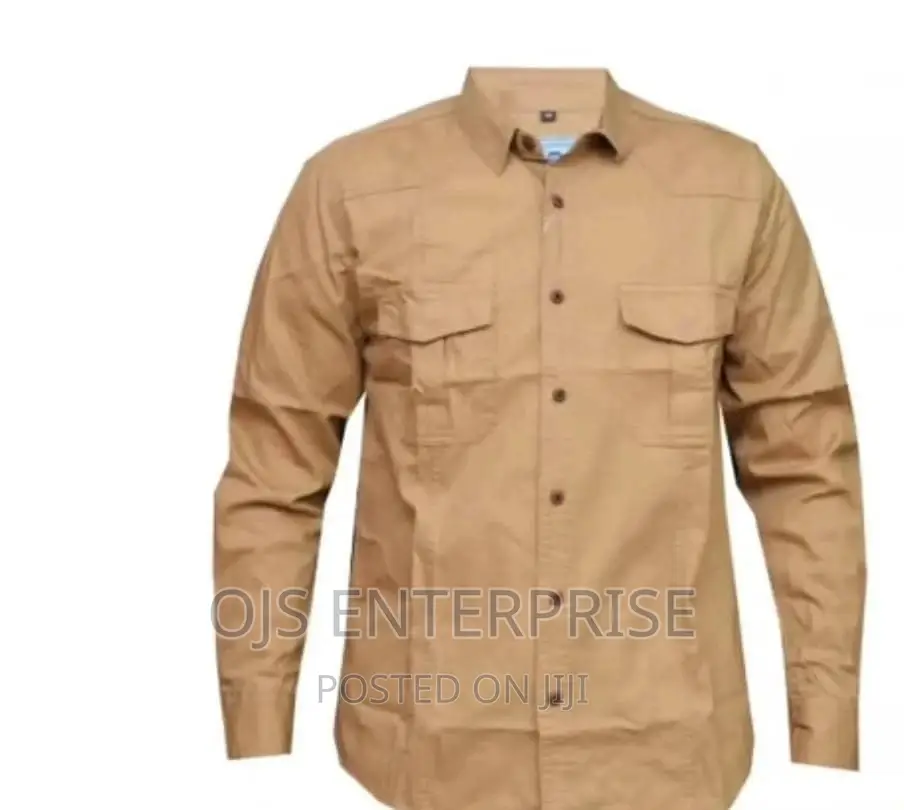 Quality Men's Khaki Shirts (Durable Cotton)