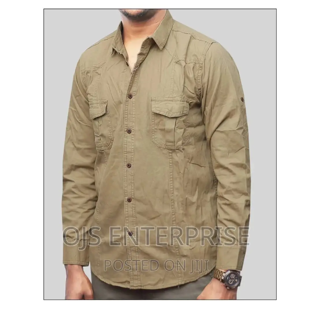 Quality Men's Khaki Shirts (Durable Cotton)
