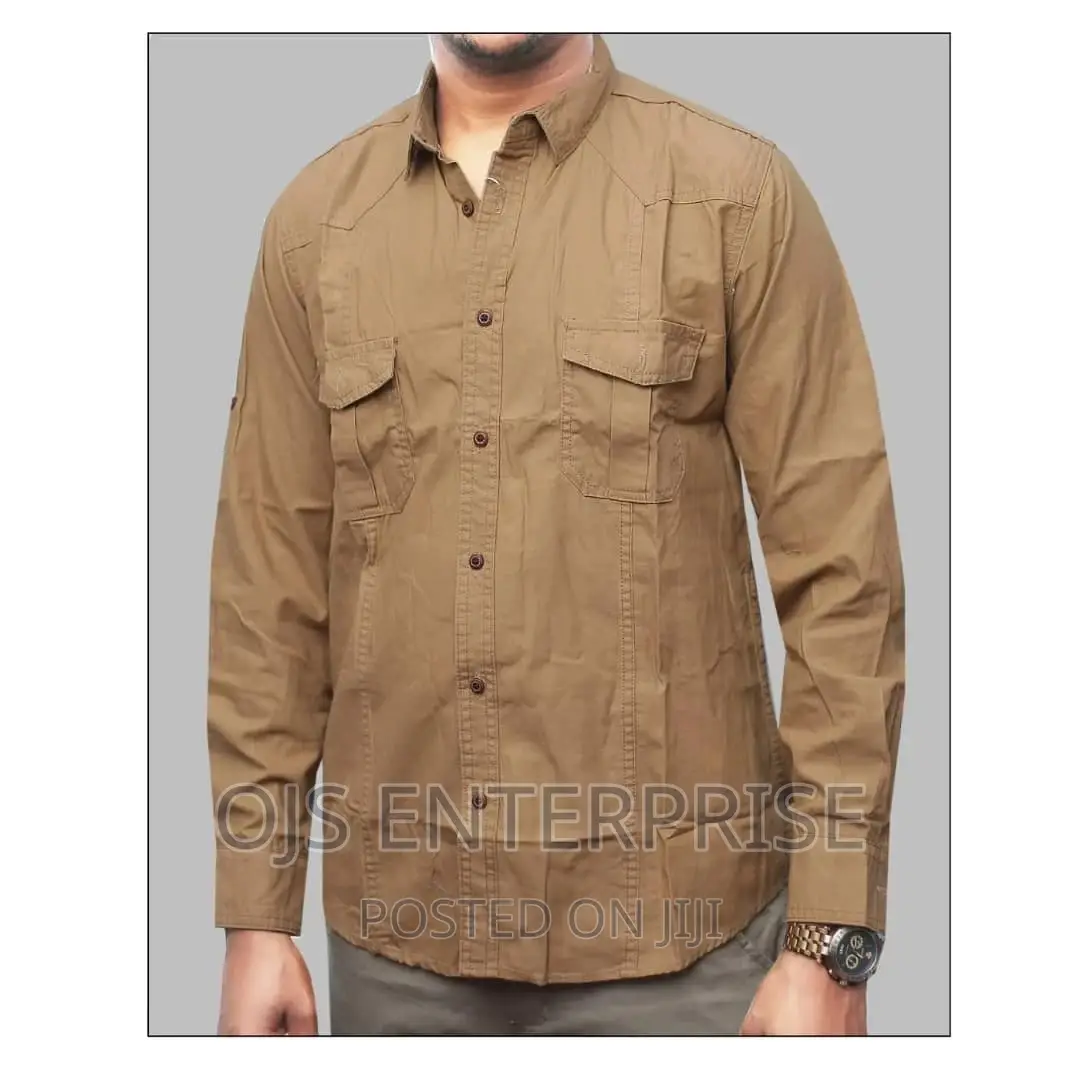 Quality Men's Khaki Shirts (Durable Cotton)