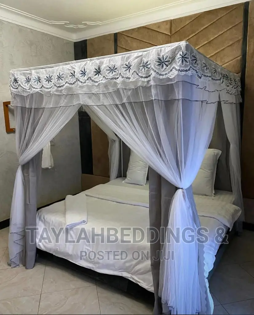 Princess 4 Corner Post Bed Canopy and Mosquito Net
