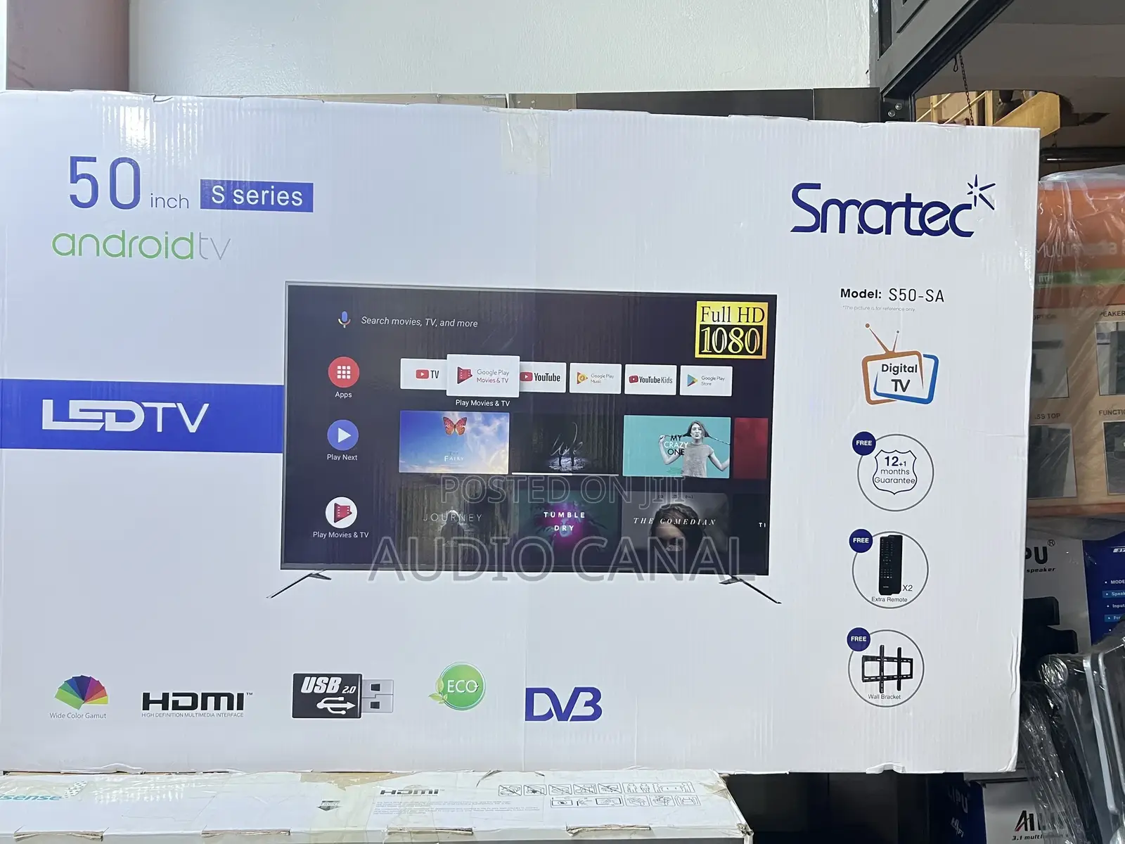 Smartec 50” Smart Tv With Inbuilt Free to Air Decorder