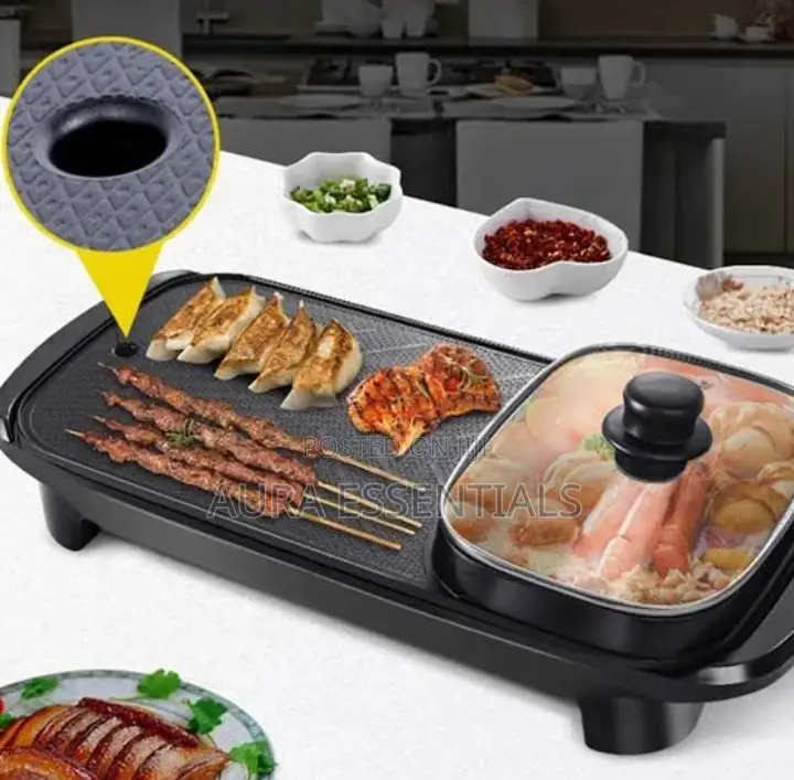 2 in 1 Electric BBQ Grill and Hot Plate