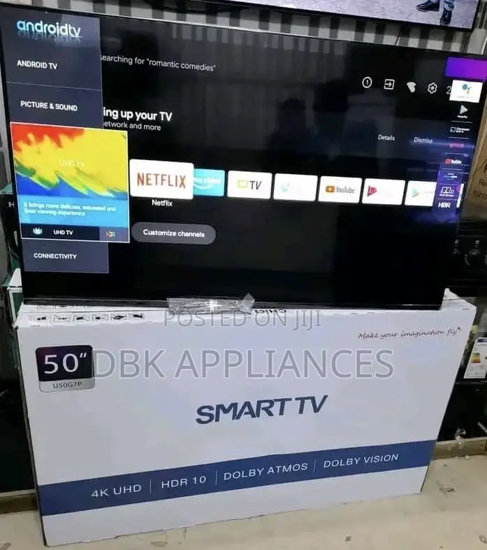 Chiq 50inch Uhd Smart Android TVS 2yrs Warranty