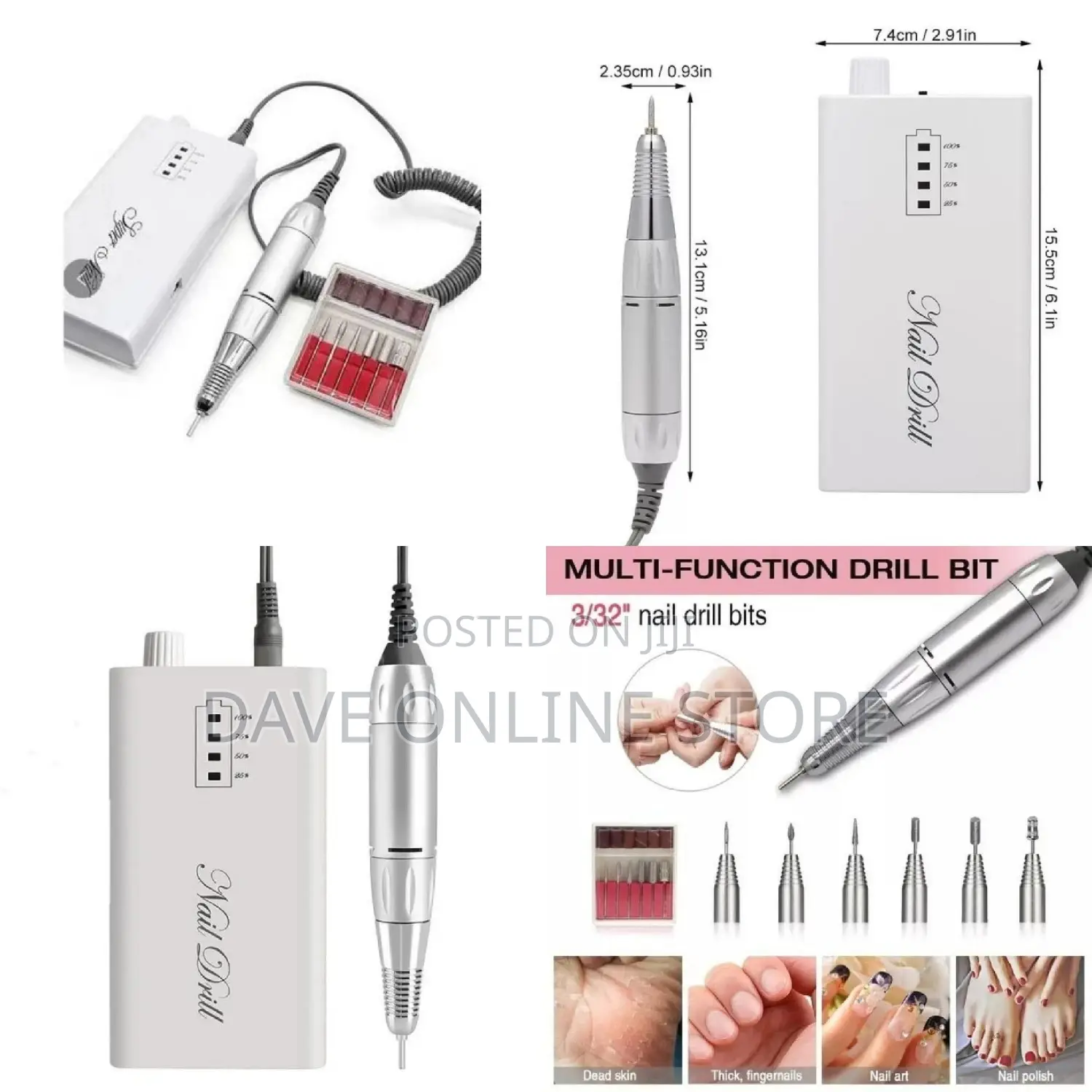 Pro 36w 30000RPM Rechargeable Portable Cordless Nail Drill