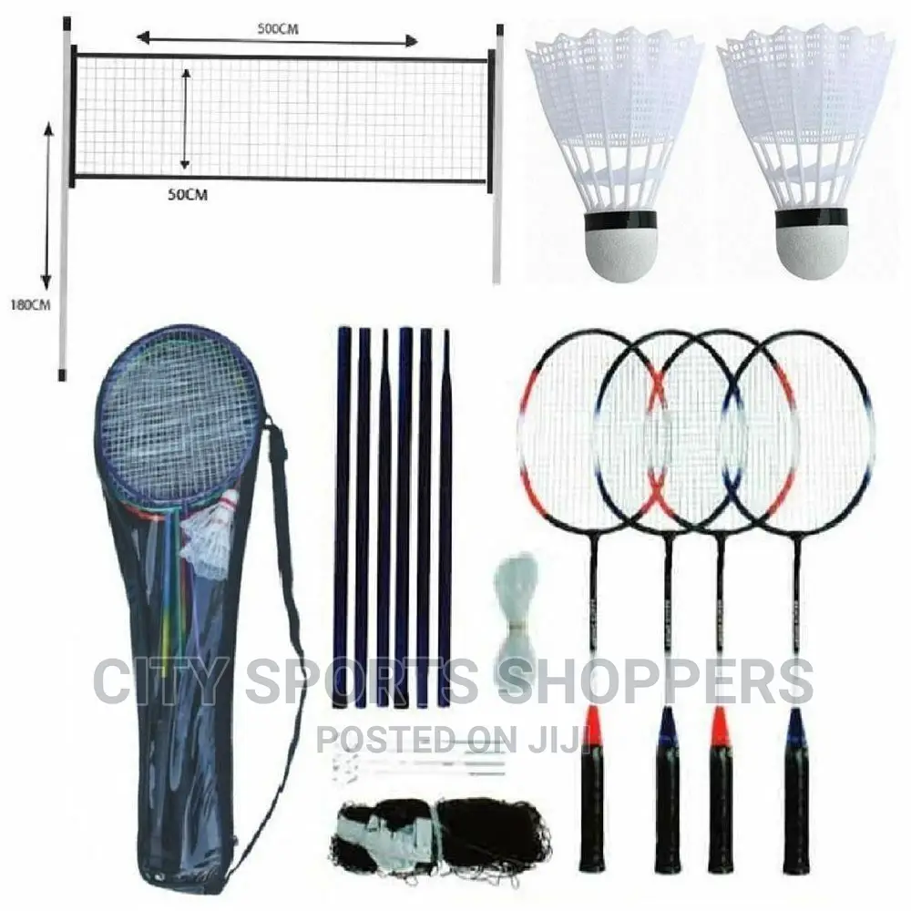 4 Rackets Badminton Full Set