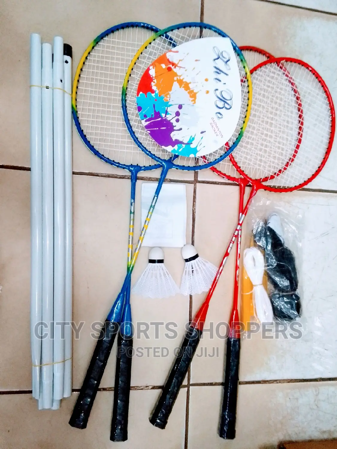 4 Rackets Badminton Full Set