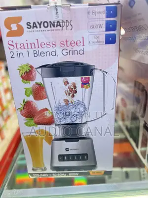 Sayona Stainless Unbreakable Steel 2in 1 Blender Grind