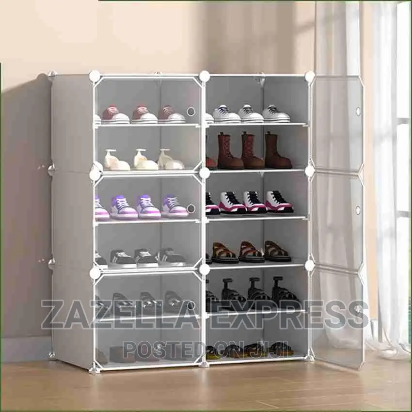 Shoe Organizer Cabinet-Up to 24 Pairs, Shoe Closet-Portable