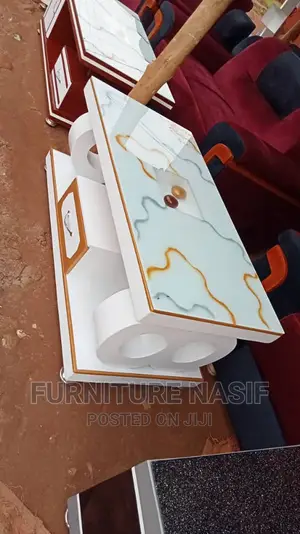 Photo - Center Table White and Gold