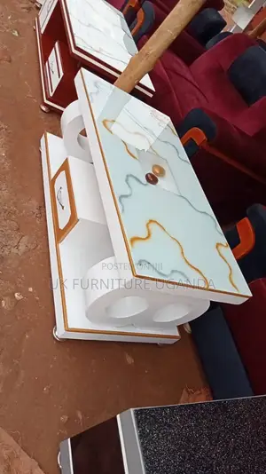 Center Table White and Gold