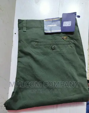 Soft Kaki Army Green Men Trousers