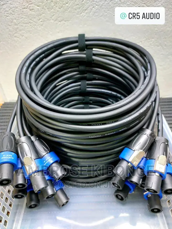 Speaker Connector to Male Speakon Audio Cable From 5mitres.