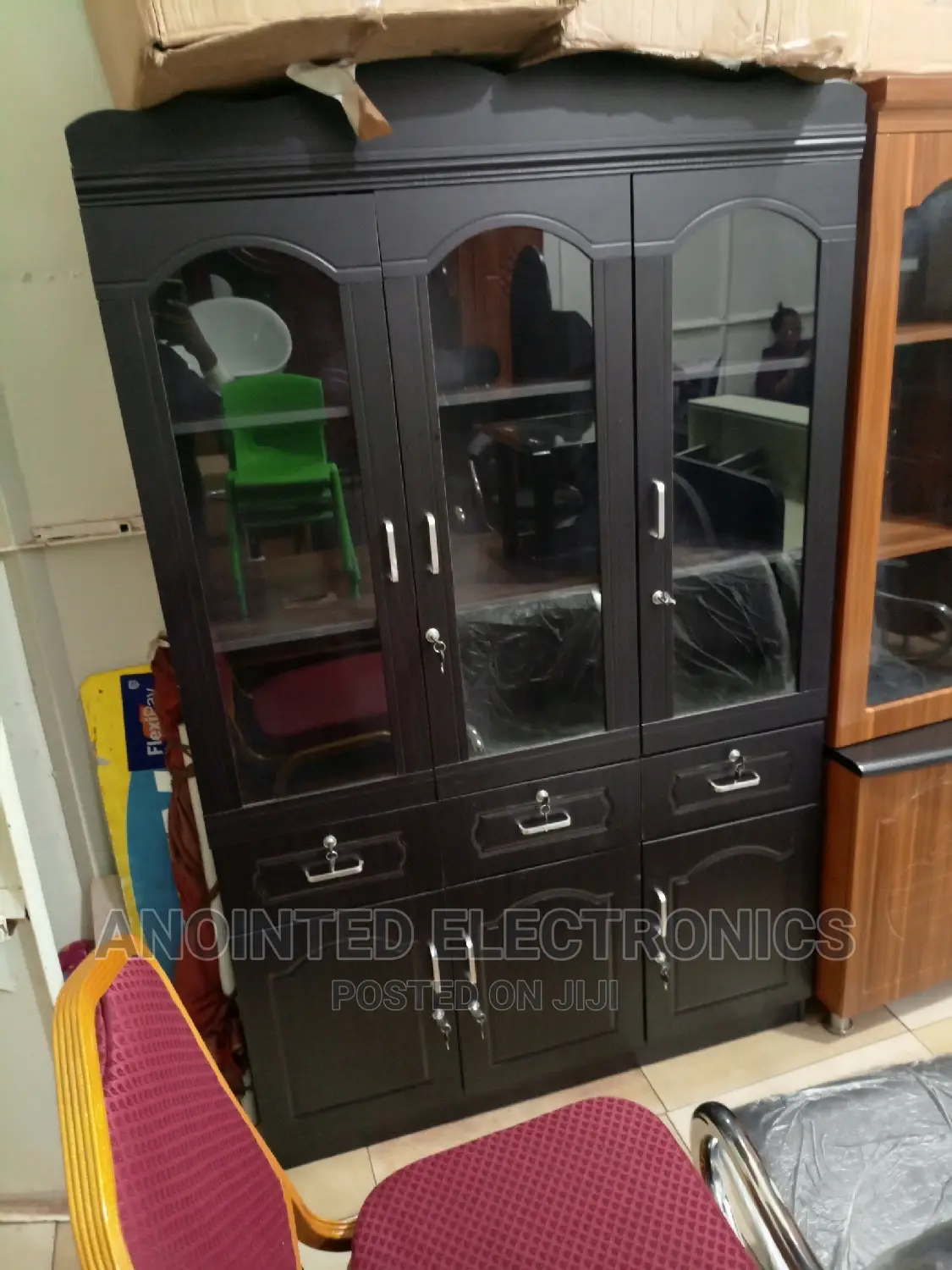 Black Cupboard Three Doors