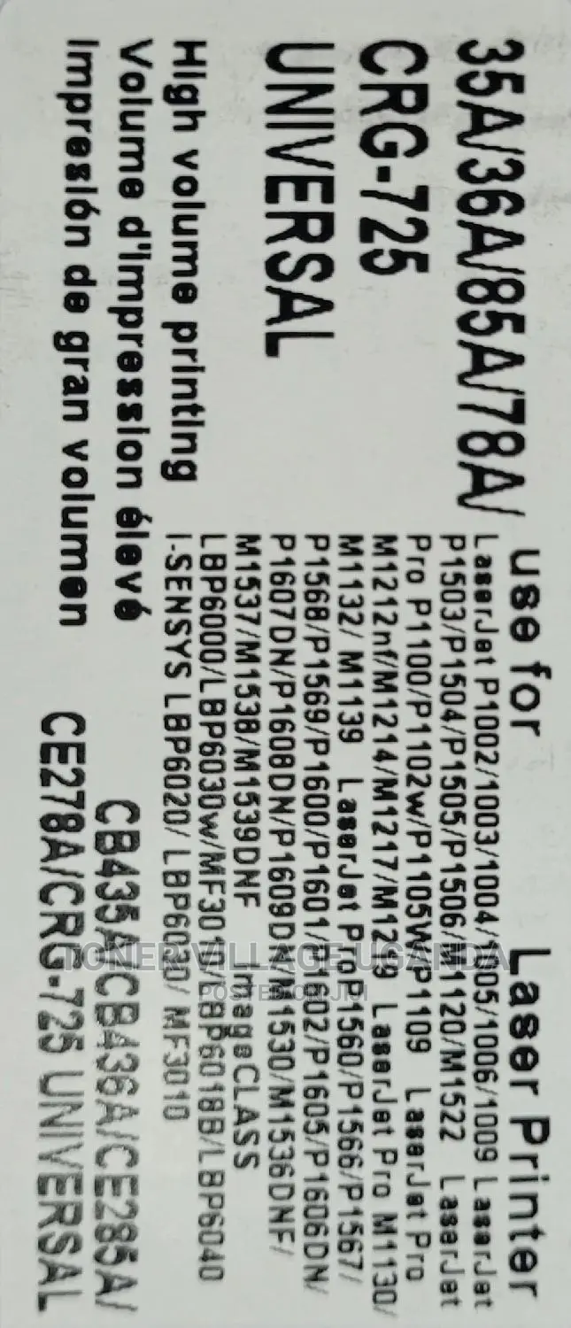 Hp 85A Toner Cartridge for Use in Hp P1102W P1132 M1212NF
