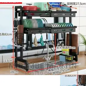 3 Tier Over the Sink Dish Rack Organizer