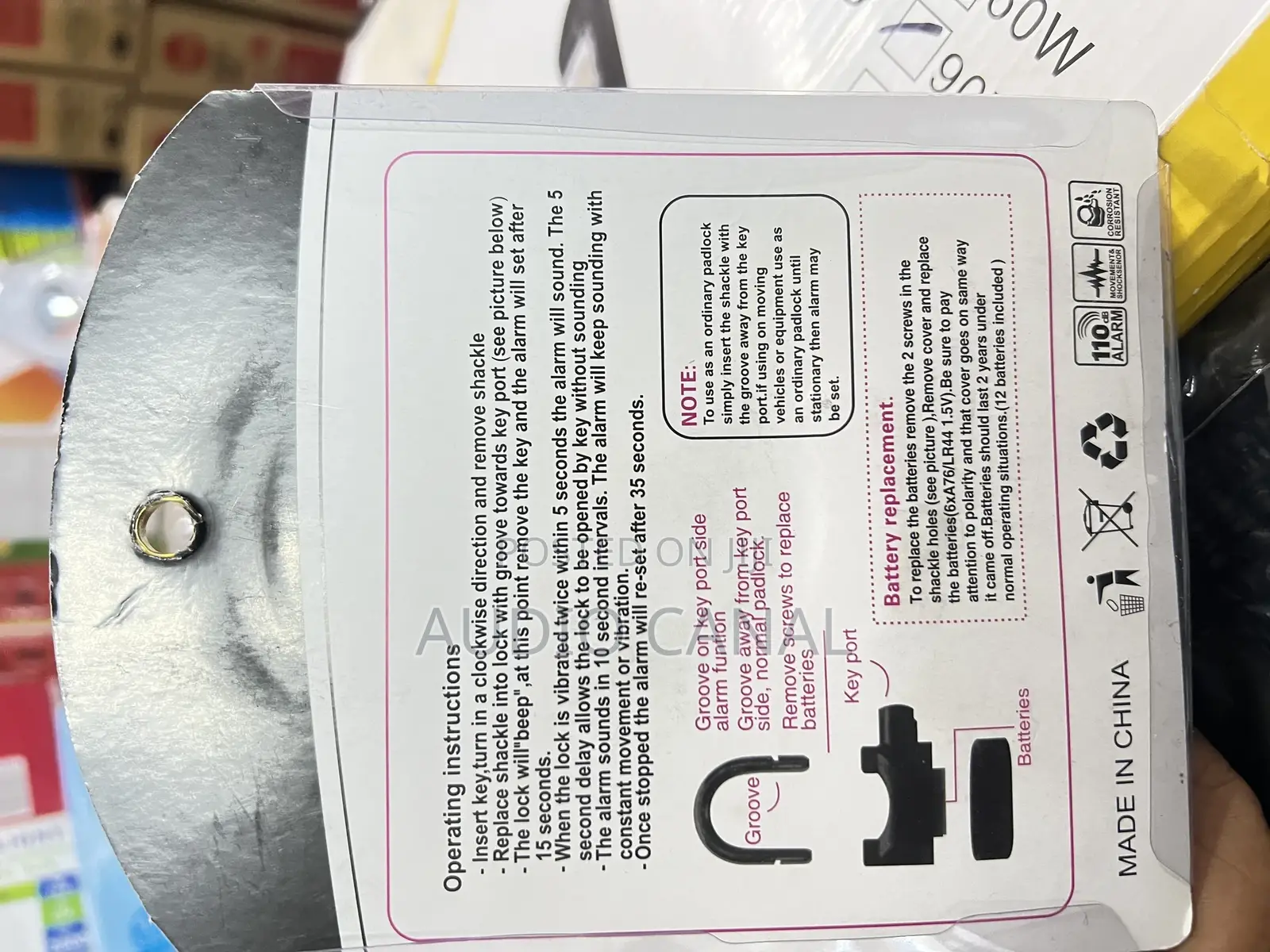Alarm Top Security Padlock