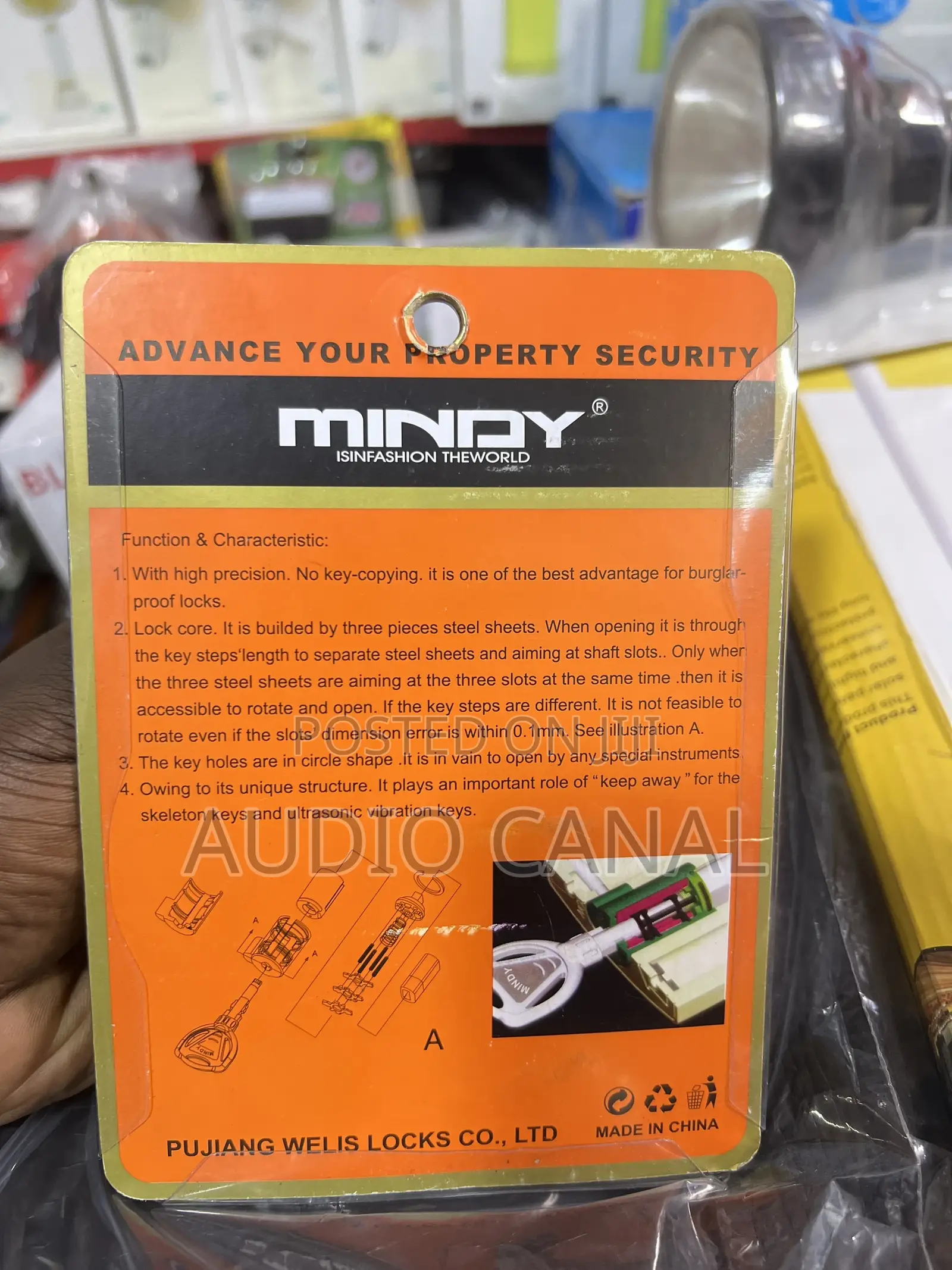 Mindy Stainless Steel Body Top Security Padlock