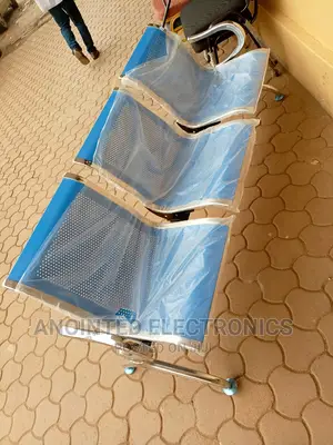 Waiting Chair Blue Three Seaters