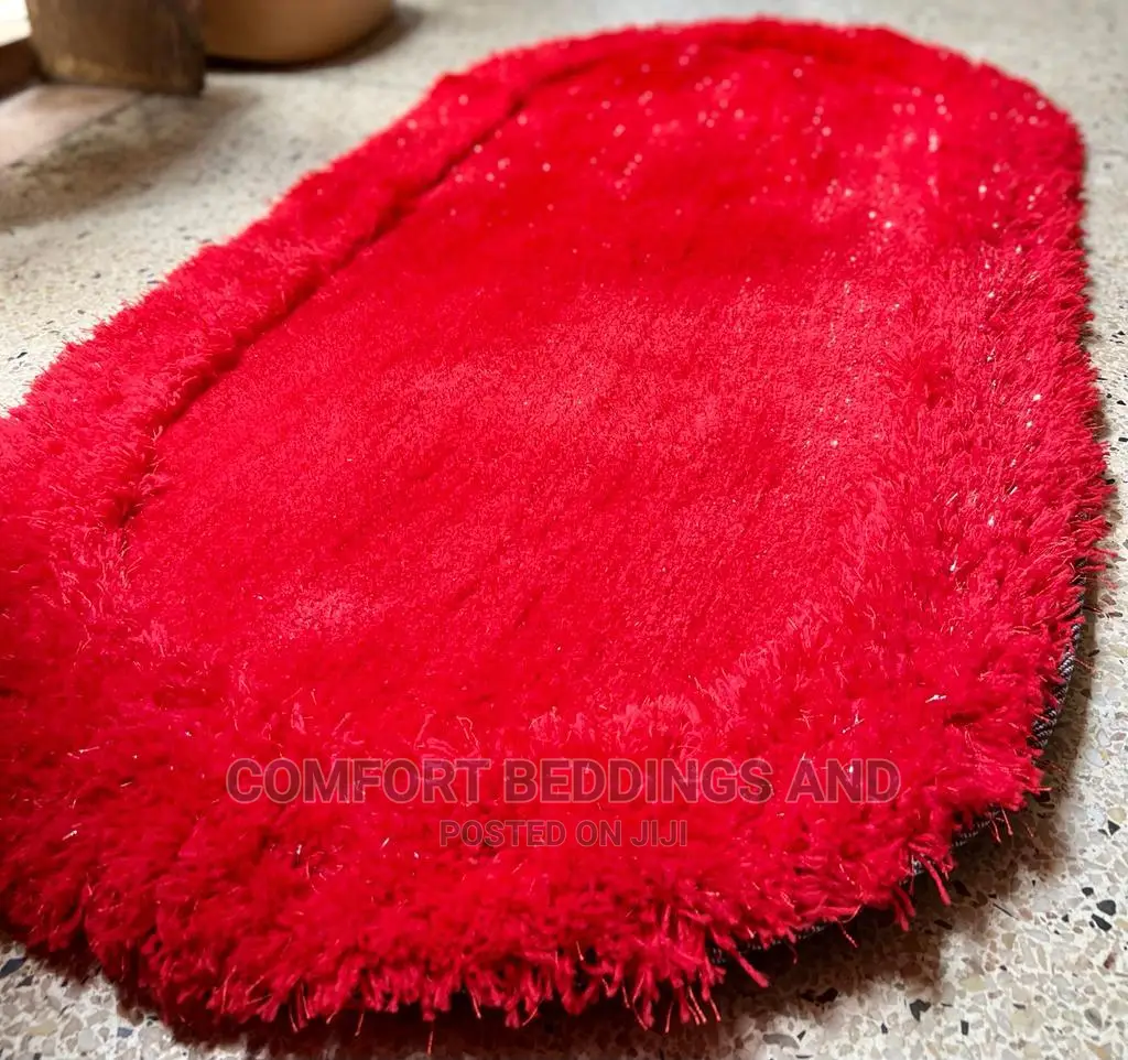 Oval Doormat Red