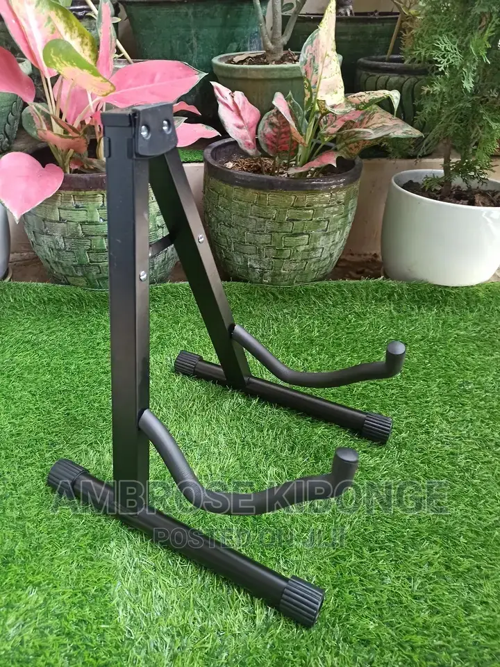 Guitar Support Durable Metallic Duty Adjustable Guitar Stand