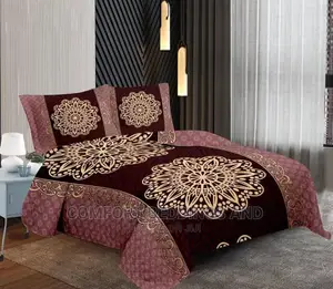 King Size Cotton Bedspread Brown