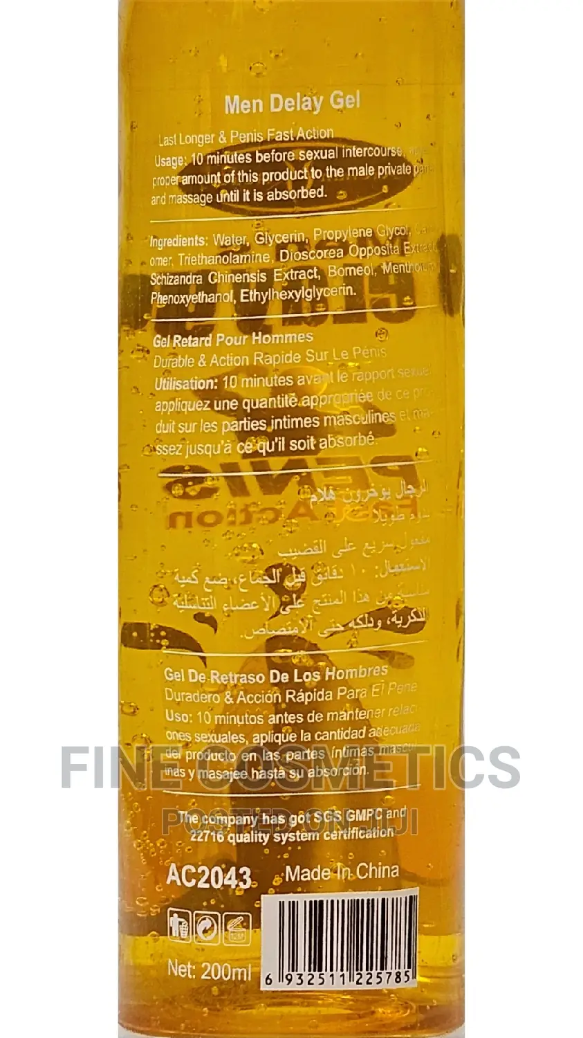 Men's Sex Ejaculation Delay Gel for Longlast Standing Penis