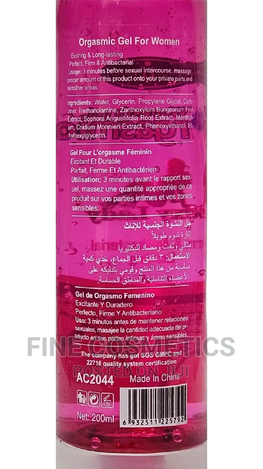 Women's Orgasmic Gel for Thosethat Fails to Reach ORGASM