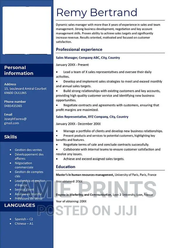 CV , Application Letters and Relevant Paper Work