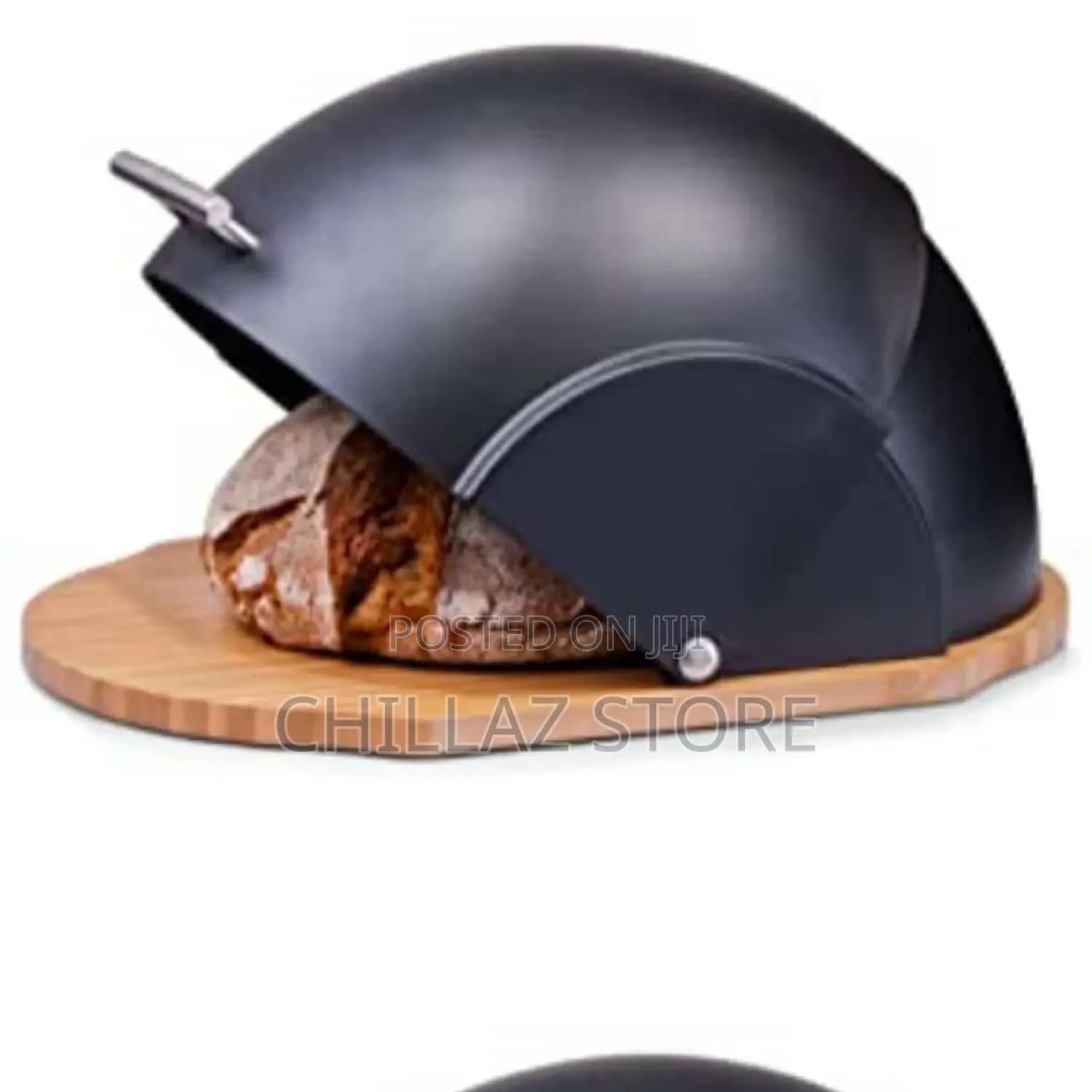 Wooden Bread Box With Plastic Lid.