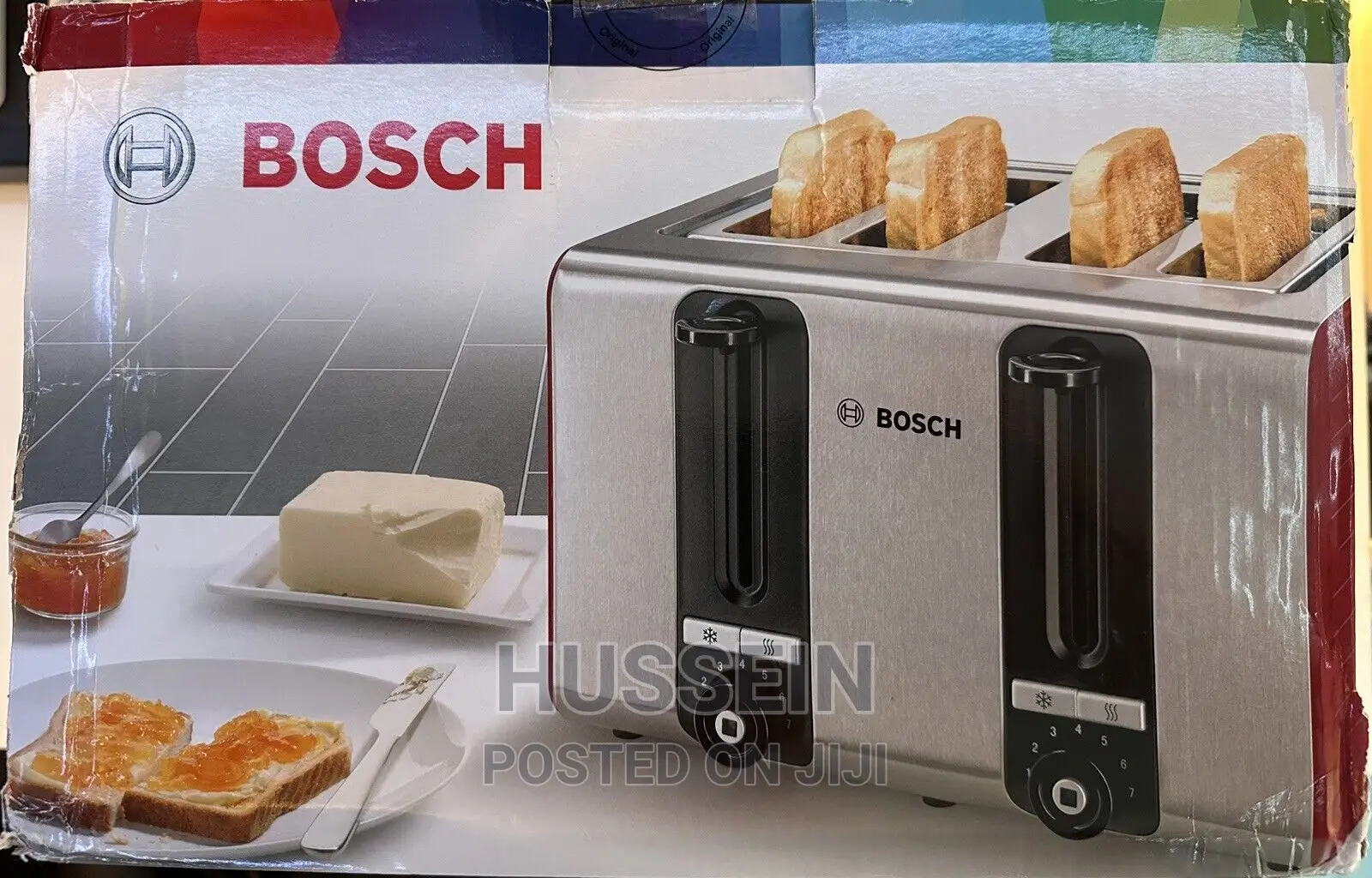 Bosch TAT7S44GB 1800W 4-Slice Stainless Steel Toaster