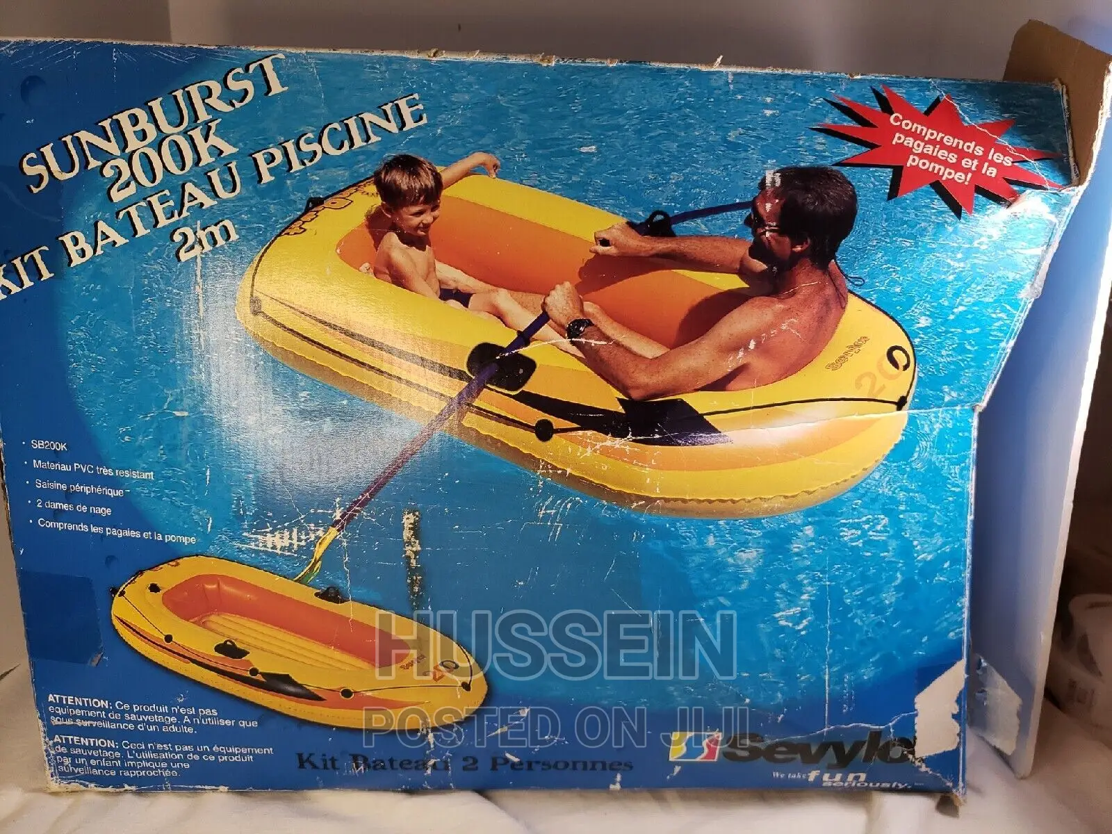 Inflatable 2-Person Pool Boat Kit