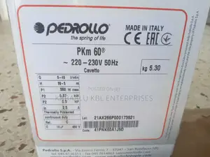Pedrollo Italy Surface Booster Water Pump 0.5HP