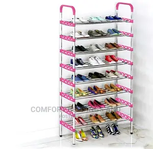 Seven Layer Shoe Rack Pink