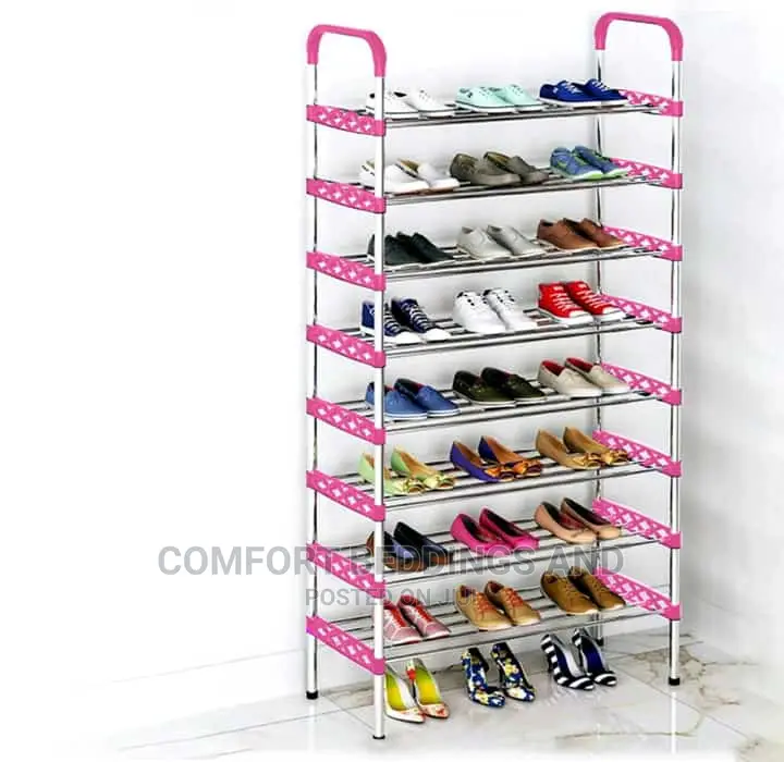 Seven Layer Shoe Rack Pink
