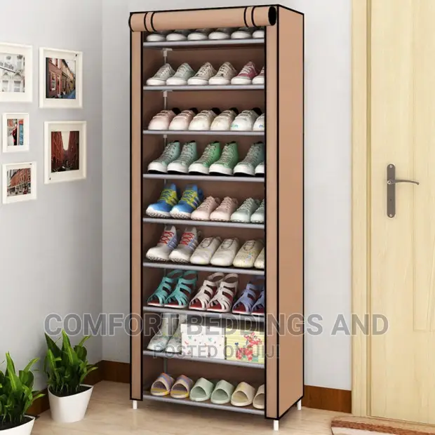 Metallic Shoe Rack With Cloth