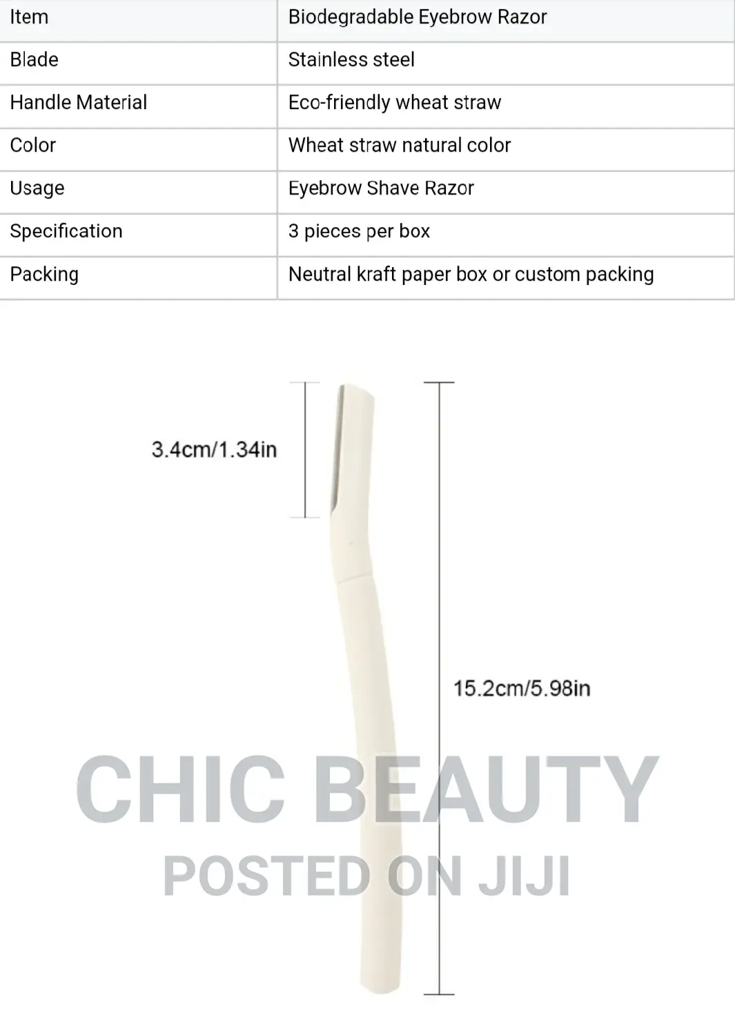 Eyebrows Razor Trimmer/Facial Hair Razor 3pcs in a Box