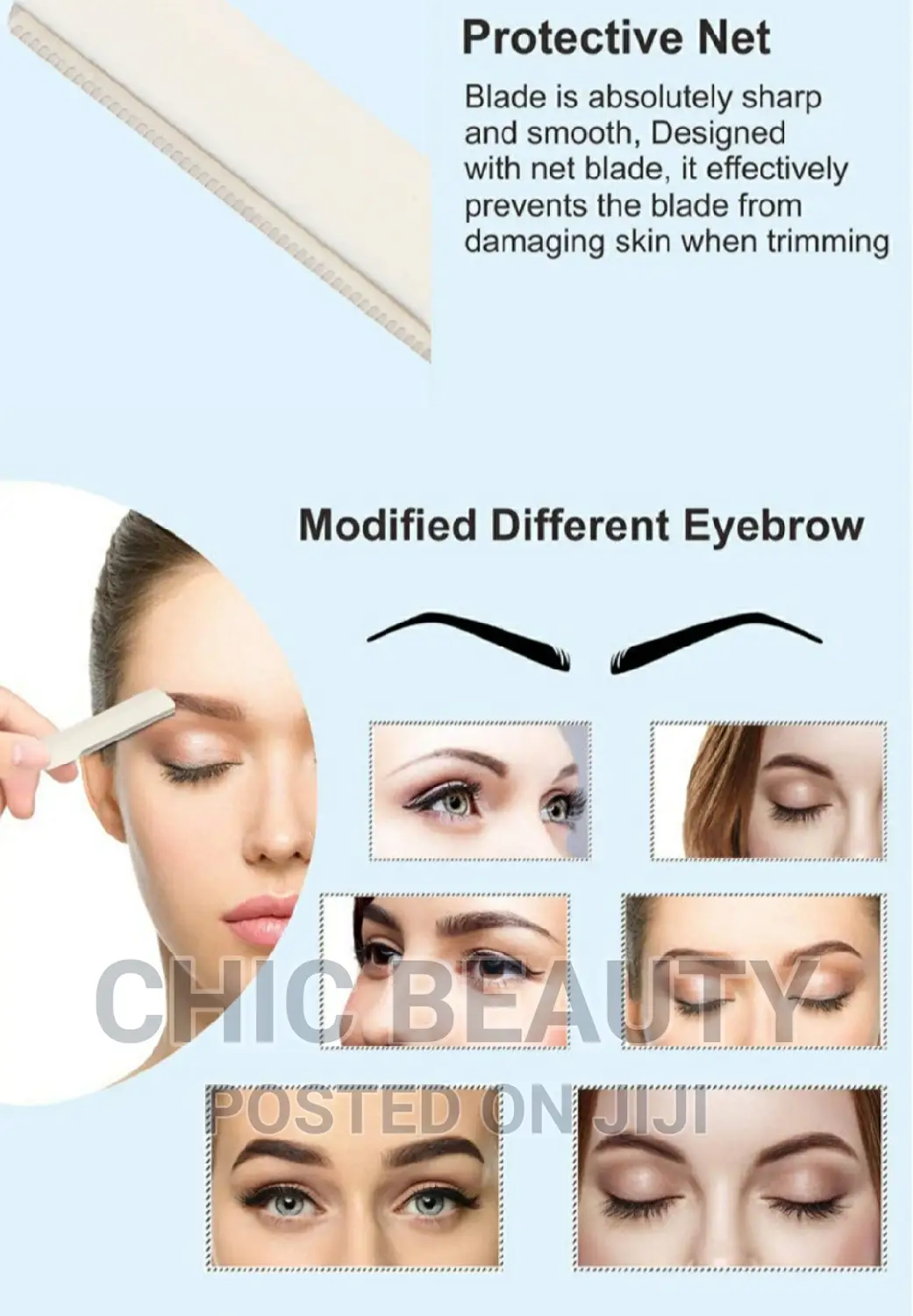 Eyebrows Razor Trimmer/Facial Hair Razor 3pcs in a Box