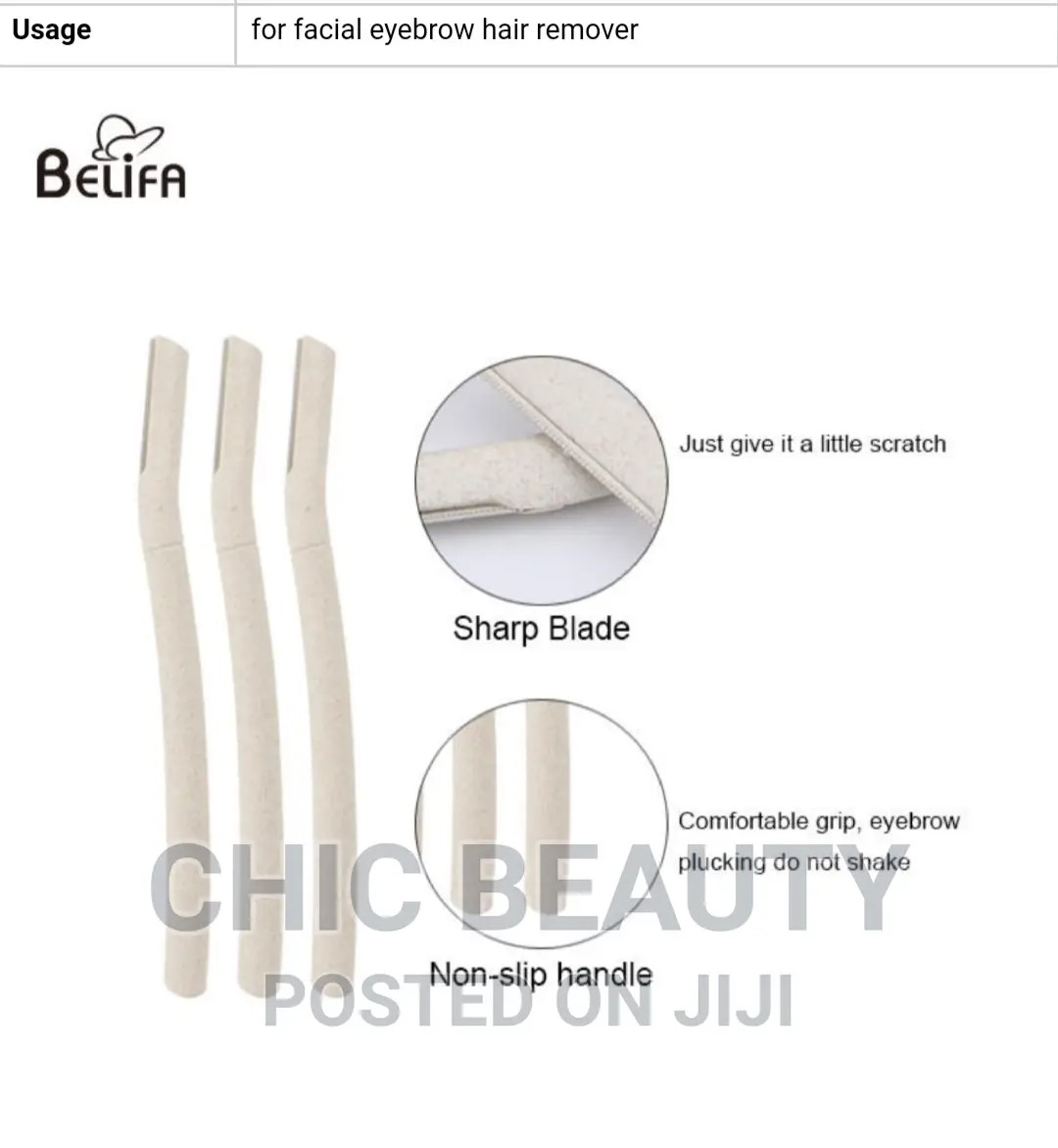 Eyebrows Razor Trimmer/Facial Hair Razor 3pcs in a Box