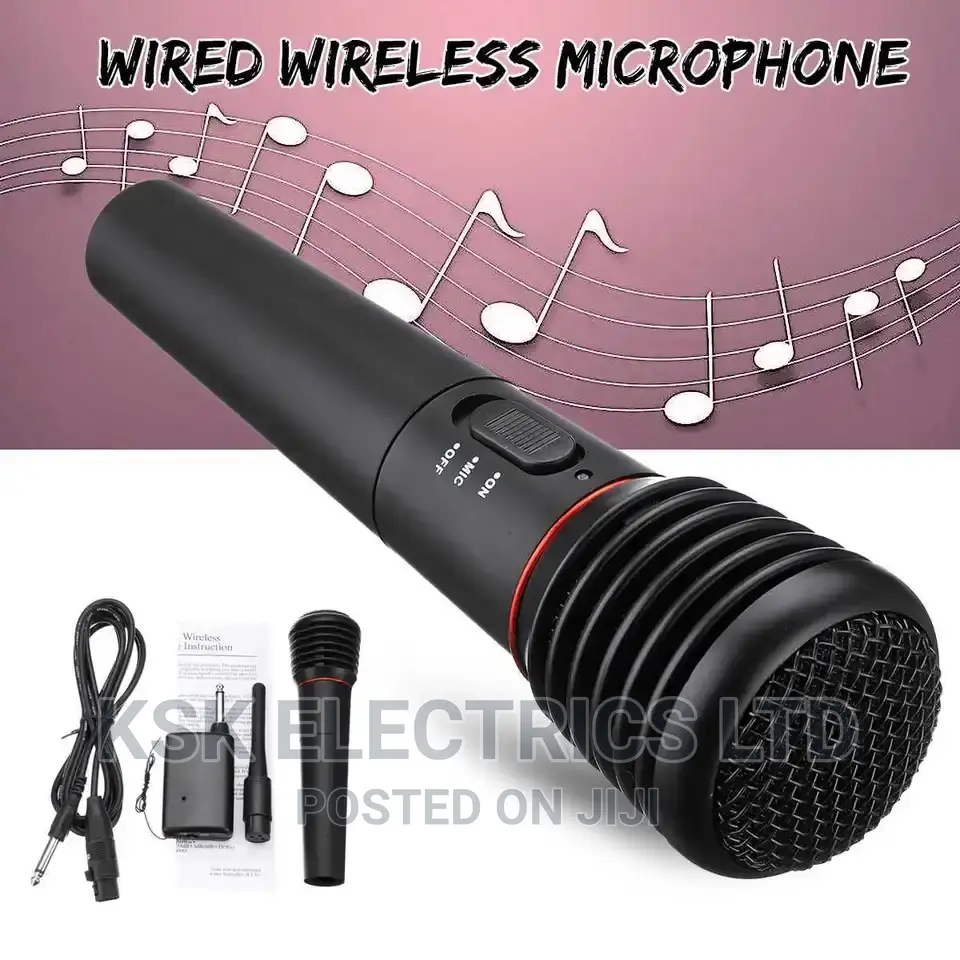 2in 1 Professional Hand Held Wired and Wireless Microphone