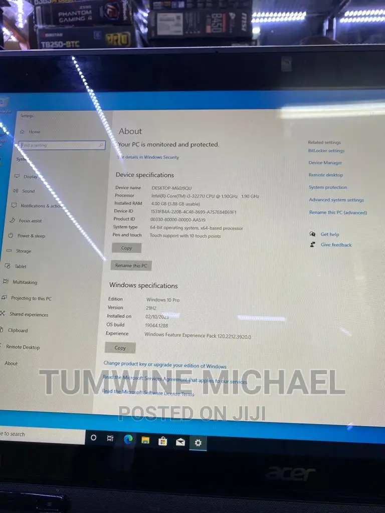 Desktop Computer Acer Aspire TC-780A 4GB Intel Core I3 HDD 500GB