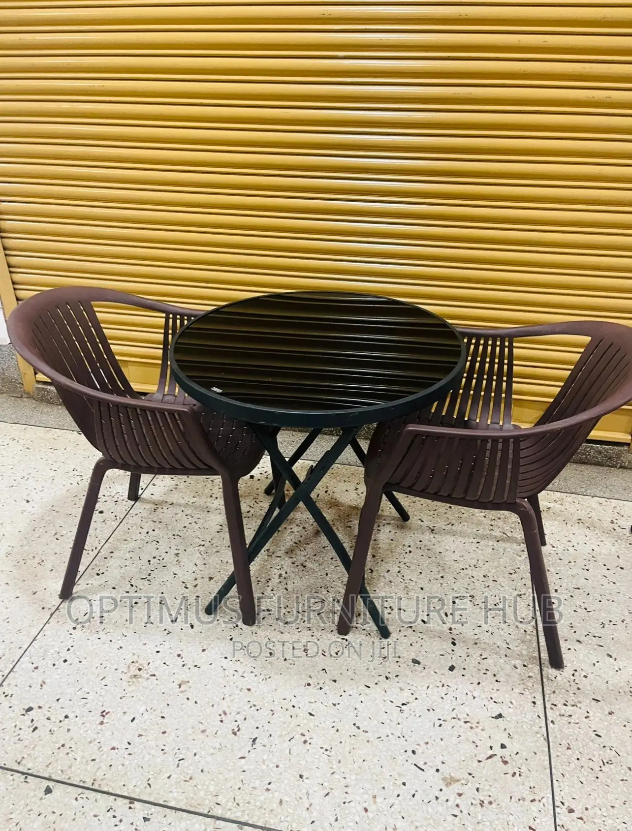Brown Chairs and Table